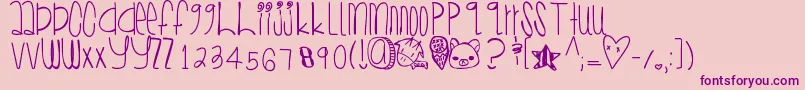 Sugarcone Font – Purple Fonts on Pink Background