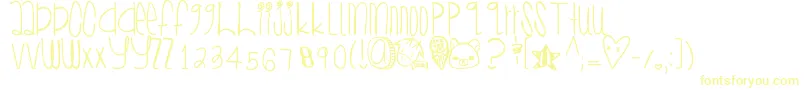 Шрифт Sugarcone – жёлтые шрифты