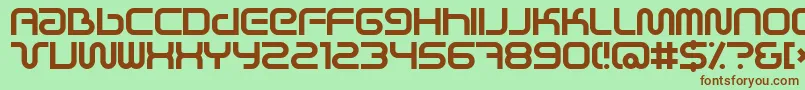 SciFiedX Font – Brown Fonts on Green Background