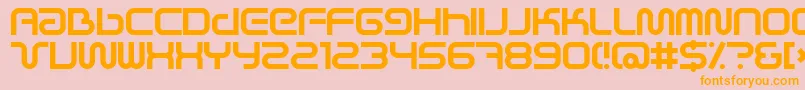 SciFiedX Font – Orange Fonts on Pink Background
