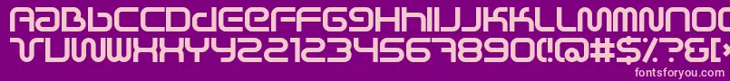 SciFiedX Font – Pink Fonts on Purple Background