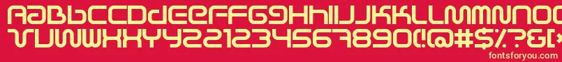 SciFiedX Font – Yellow Fonts on Red Background