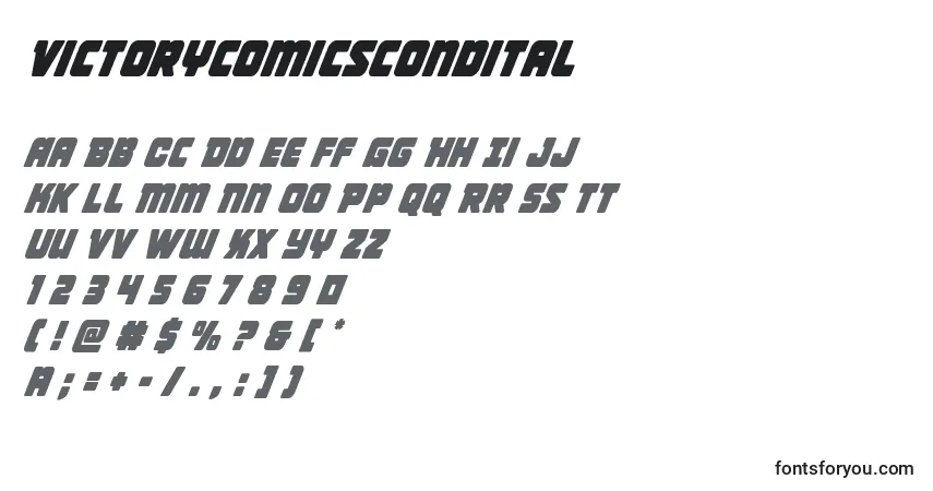 Schriftart Victorycomicscondital – Alphabet, Zahlen, spezielle Symbole