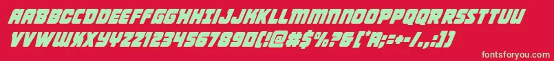 フォントVictorycomicscondital – 赤い背景に緑の文字