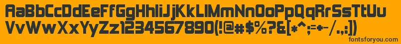 fuente KimberleyAlternate – Fuentes Negras Sobre Fondo Naranja