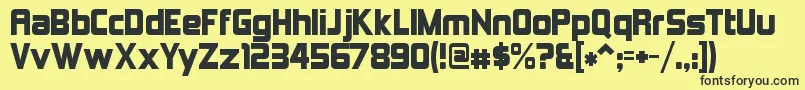 KimberleyAlternate Font – Black Fonts on Yellow Background