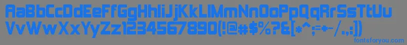 KimberleyAlternate Font – Blue Fonts on Gray Background