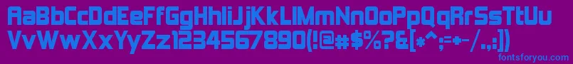 Шрифт KimberleyAlternate – синие шрифты на фиолетовом фоне