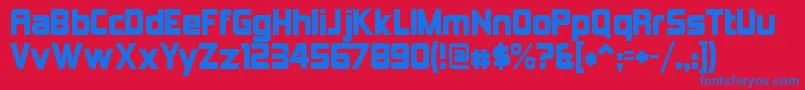 KimberleyAlternate Font – Blue Fonts on Red Background