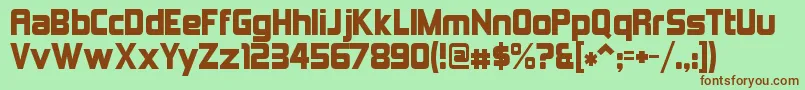 KimberleyAlternate Font – Brown Fonts on Green Background