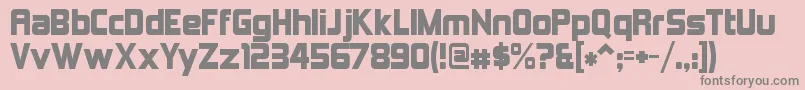 Fonte KimberleyAlternate – fontes cinzas em um fundo rosa