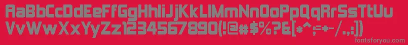 KimberleyAlternate Font – Gray Fonts on Red Background