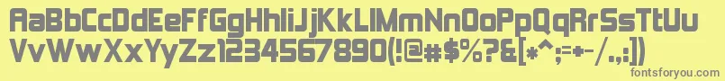Шрифт KimberleyAlternate – серые шрифты на жёлтом фоне