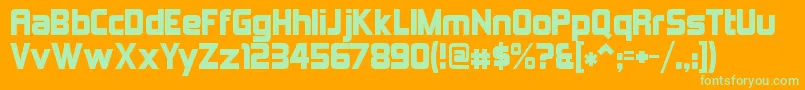 KimberleyAlternate-Schriftart – Grüne Schriften auf orangefarbenem Hintergrund