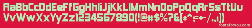 KimberleyAlternate Font – Green Fonts on Red Background