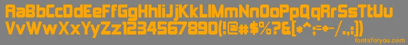 Fonte KimberleyAlternate – fontes laranjas em um fundo cinza