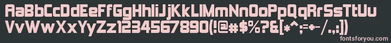 フォントKimberleyAlternate – 黒い背景にピンクのフォント