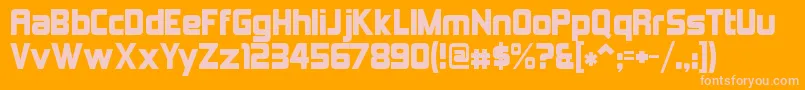 フォントKimberleyAlternate – オレンジの背景にピンクのフォント