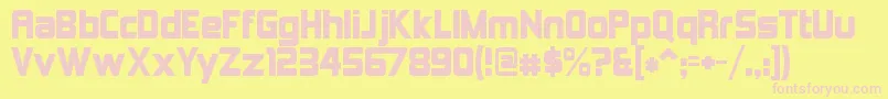 KimberleyAlternate Font – Pink Fonts on Yellow Background