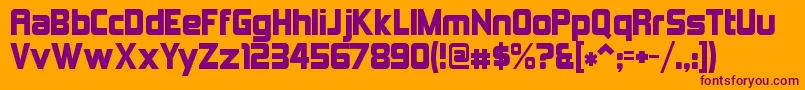Police KimberleyAlternate – polices violettes sur fond orange