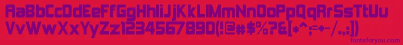 KimberleyAlternate Font – Purple Fonts on Red Background