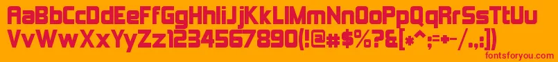 KimberleyAlternate Font – Red Fonts on Orange Background