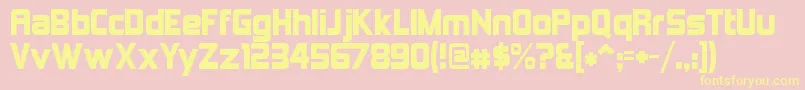 フォントKimberleyAlternate – 黄色のフォント、ピンクの背景