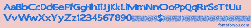 Lightbreak Font – Blue Fonts on Pink Background