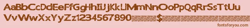 Lightbreak Font – Brown Fonts on Pink Background