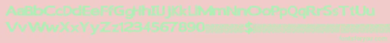 Lightbreak Font – Green Fonts on Pink Background