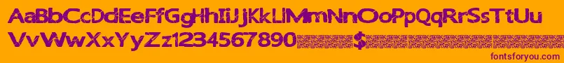 Lightbreak Font – Purple Fonts on Orange Background