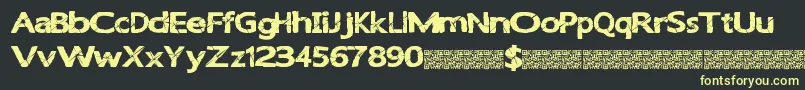 Lightbreak Font – Yellow Fonts on Black Background