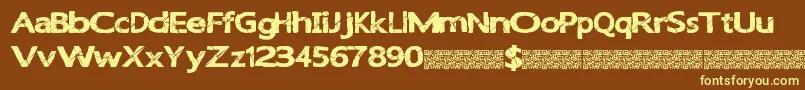 Lightbreak Font – Yellow Fonts on Brown Background