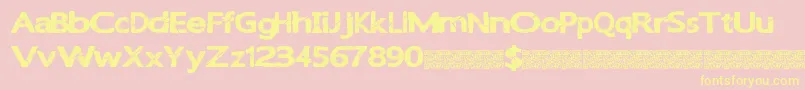 Lightbreak Font – Yellow Fonts on Pink Background