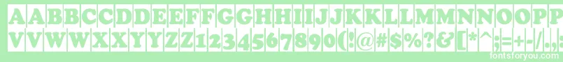 Cooper5 Font – White Fonts on Green Background