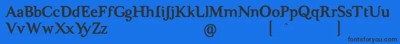 Шрифт BrigMaven – чёрные шрифты на синем фоне