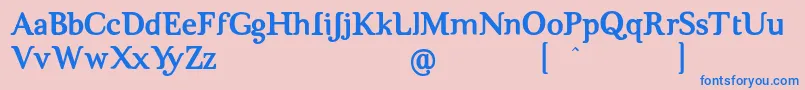 BrigMaven Font – Blue Fonts on Pink Background