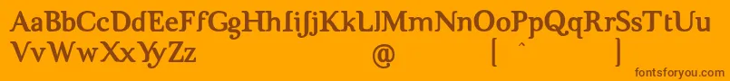 BrigMaven Font – Brown Fonts on Orange Background