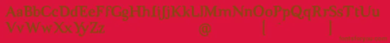 BrigMaven Font – Brown Fonts on Red Background