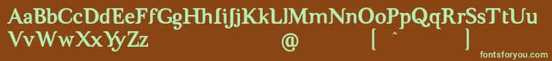 BrigMaven Font – Green Fonts on Brown Background