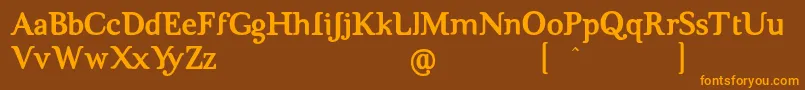 BrigMaven Font – Orange Fonts on Brown Background