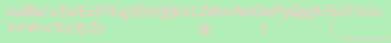 BrigMaven Font – Pink Fonts on Green Background