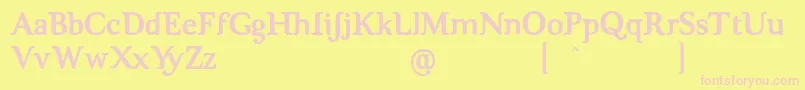 BrigMaven Font – Pink Fonts on Yellow Background