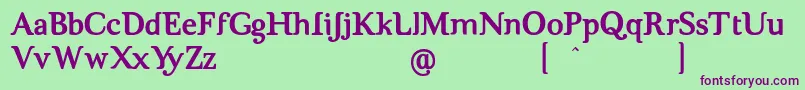 BrigMaven Font – Purple Fonts on Green Background