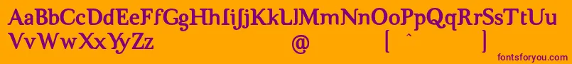 BrigMaven Font – Purple Fonts on Orange Background