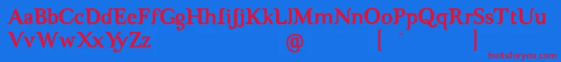BrigMaven-fontti – punaiset fontit sinisellä taustalla