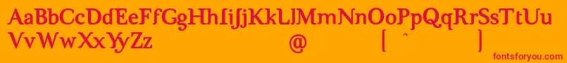 BrigMaven Font – Red Fonts on Orange Background