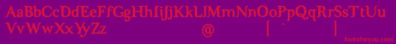 BrigMaven Font – Red Fonts on Purple Background