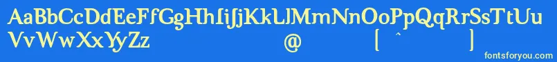 BrigMaven Font – Yellow Fonts on Blue Background