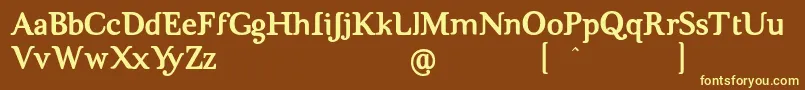 BrigMaven Font – Yellow Fonts on Brown Background